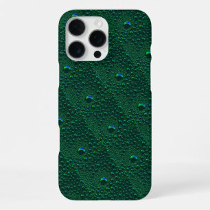 Wasser tropft auf grünem Metall iPhone 16 Pro Max Hülle