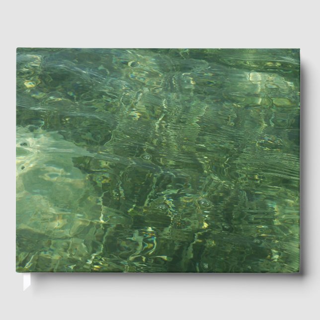Wasser über dem Foto Gras II (blau und grün) Gästebuch (Vorderseite)