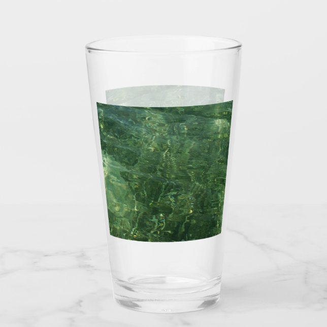Wasser über dem Foto Gras II (blau und grün) Glas (Vorderseite)
