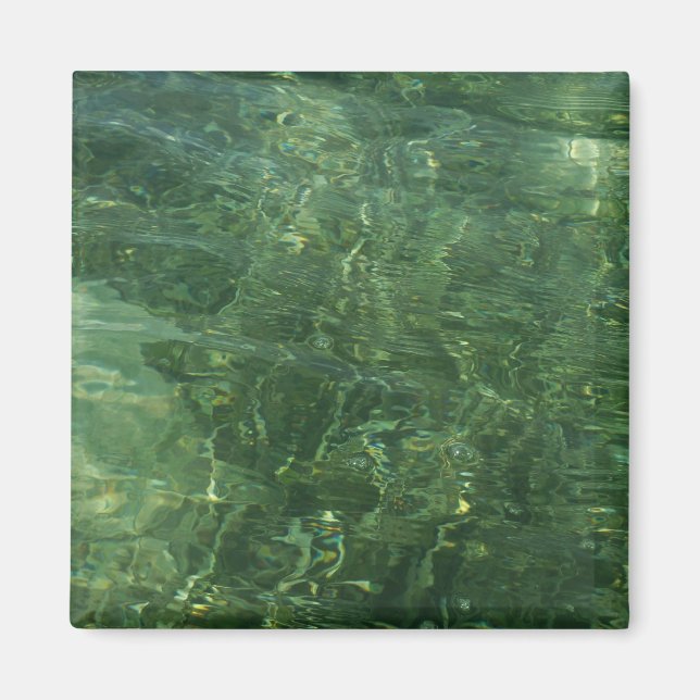 Wasser über dem Foto Gras II (blau und grün) Magnet (Vorne)