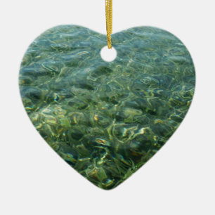 Wasser über Meeresgras I Karibik Keramik Ornament