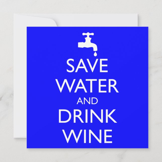 WASSER UND GETRÄNKWEIN gerettet Einladung (Rückseite)