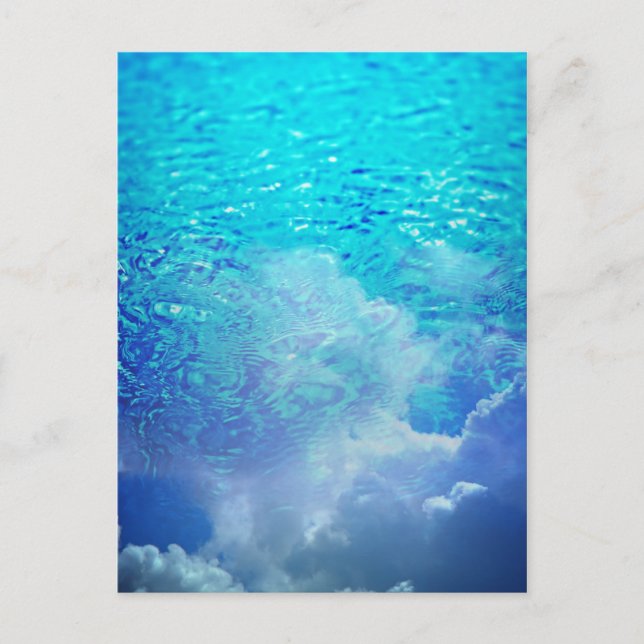Wasser und Wolken Postkarte (Vorderseite)