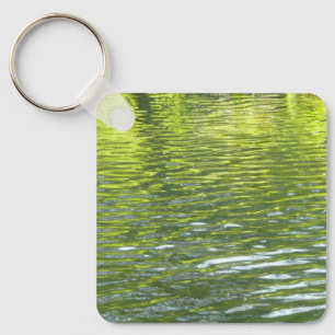 Wasser von Oak Creek Gelb und Grün Naturfoto Schlüsselanhänger