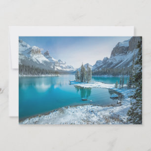 Wasser Winter Jasper National Park, Kanada Dankeskarte