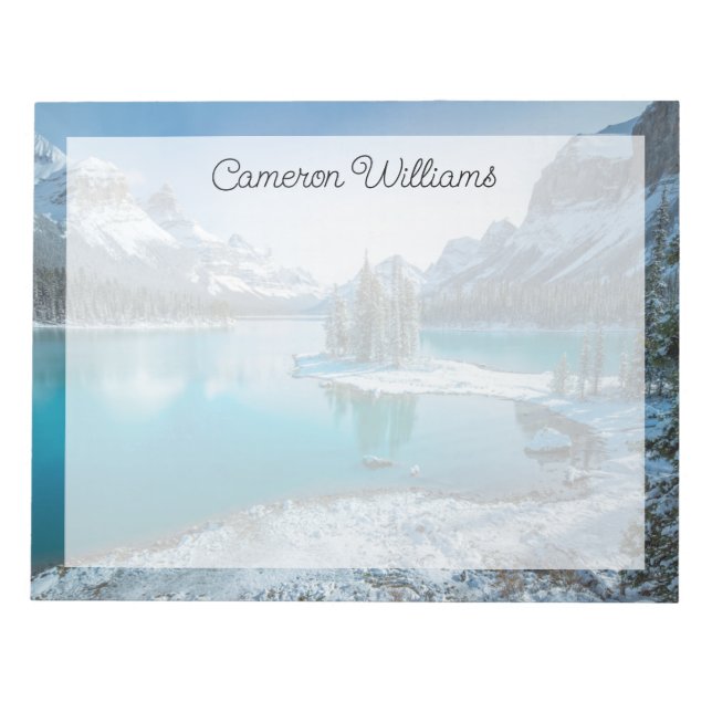 Wasser | Winter Jasper National Park, Kanada Notizblock (Vorderseite)