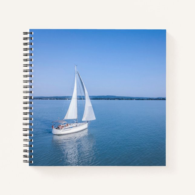 Wasser | Yacht am Plattensee Ungarn Notizbuch (Vorderseite)