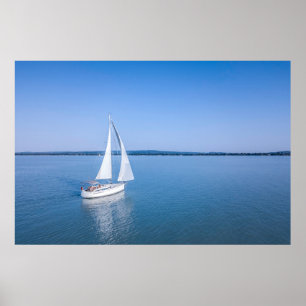 Wasser Yacht am Plattensee Ungarn Poster