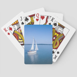 Wasser Yacht am Plattensee Ungarn Spielkarten
