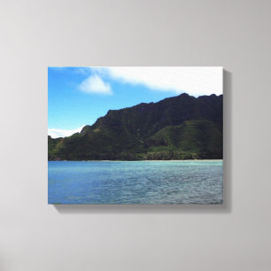 Wasser zum Berg Foto erstellt als Leinwanddruck