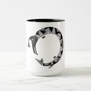 Wasserabfluss, Keramik aus Mimbres Tasse