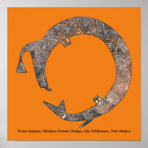 Wasserabfluss, Mimbres Pottery Design Poster