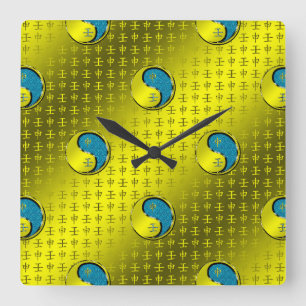 Wasseraffe Quadratische Wanduhr