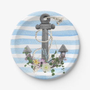 Wasseranker mit Blume Pappteller