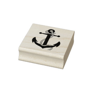 Wasseranker und Seil, Seamananker Gummistempel