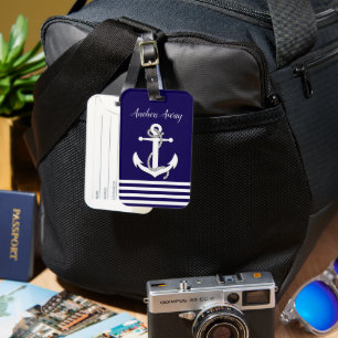 Wasseranker weg/Segelboot/blau Gepäckanhänger