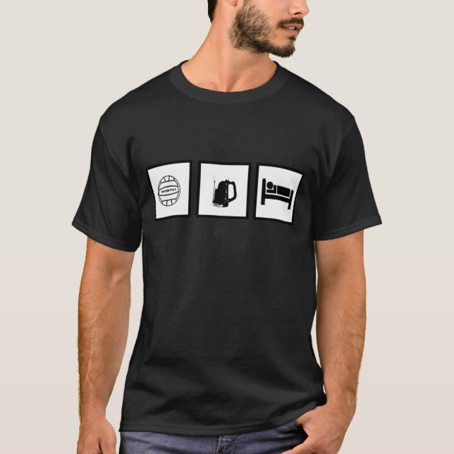 Wasserball 3 Kästen T-Shirt (Vorderseite)