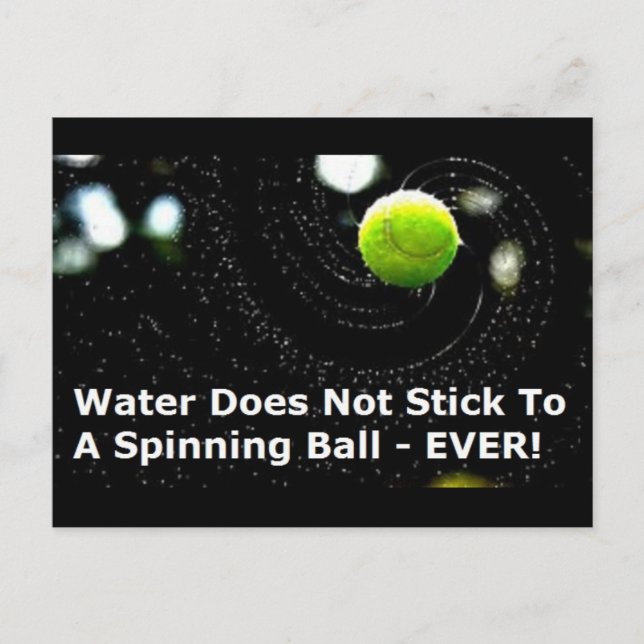 Wasserball-Postkarte - Flat Earth Meme Postkarte (Vorderseite)