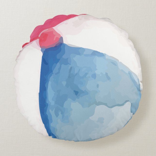 Wasserball Rundes Kissen (Vorderseite)