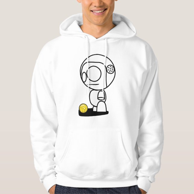 Wasserball-Spieler-Charakter Hoodie (Vorderseite)