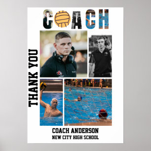 Wasserball-Trainer Senior Night Abschlussplakat Poster