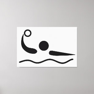 Wasserball Waterpolo Piktogramm Leinwanddruck