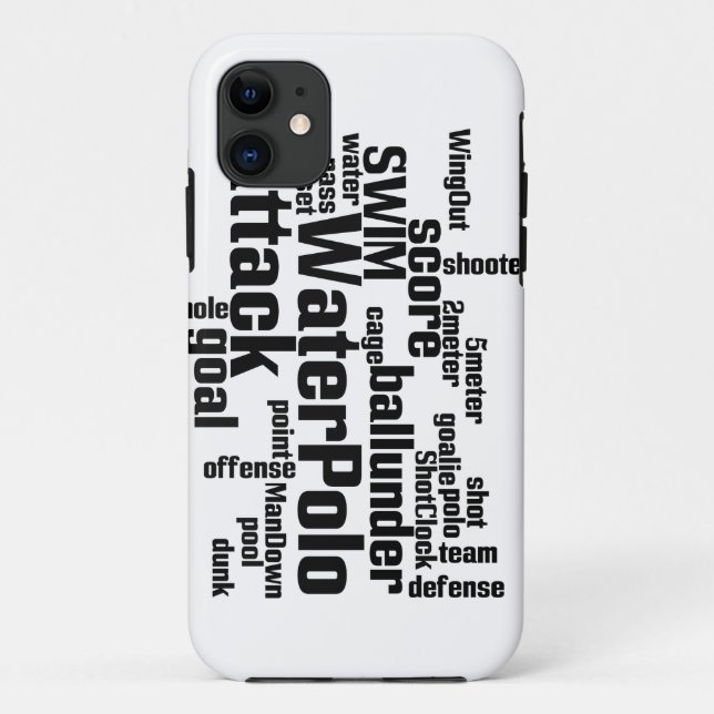 Wasserball-Wort-Wolken-Telefon-Kasten Case-Mate iPhone Hülle (Rückseite)