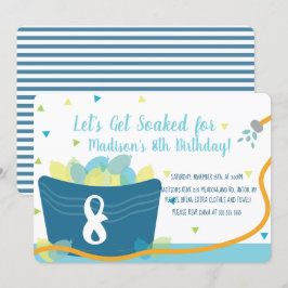 Wasserballon-Kampf Geburtstag Einladung