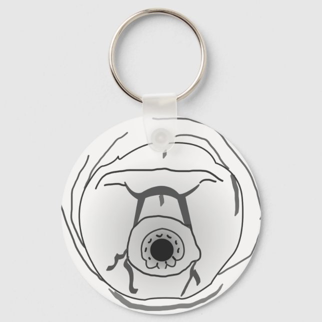 Wasserbär Tardigrade Gesicht Schlüsselanhänger (Vorderseite)