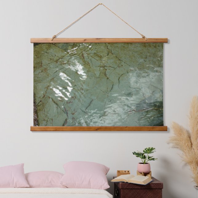 Wasserbedecktes Foto Wandteppich Mit Holzrahmen (Schlafzimmer)