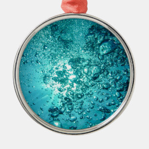 Wasserblasen Silbernes Ornament