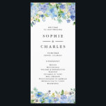 Wassercolor Blue Hydrangea Blumengarland Hochzeit Programm<br><div class="desc">Teilen Sie Ihre Hochzeitsdetails mit Ihrer Familie und Ihren Freunden mit diesem individuell gestaltbaren Hochzeitsprogramm. Es verfügt über Aquarellblau und lila Hydrangeas,  weiße Anemone,  weiße Pfannkuchen und Blattwerk. Dieses Blumenprogramm ist ideal für Hochzeiten im Frühjahr und im Winter. Matching-Elemente sind verfügbar.</div>