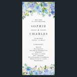 Wassercolor Blue Hydrangea Blumengarland Hochzeit Programm<br><div class="desc">Teilen Sie Ihre Hochzeitsdetails mit Ihrer Familie und Ihren Freunden mit diesem individuell gestaltbaren Hochzeitsprogramm. Es verfügt über Aquarellblau und lila Hydrangeas,  weiße Anemone,  weiße Pfannkuchen und Blattwerk. Dieses Blumenprogramm ist ideal für Hochzeiten im Frühjahr und im Winter. Matching-Elemente sind verfügbar.</div>