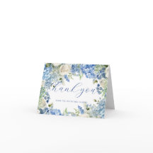 Wassercolor Blue Hydrangea Rose Elegantes Skript