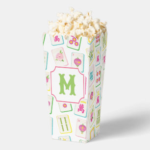 Wassercolor Bright Mahjong Tiles Monogram Geschenkschachtel