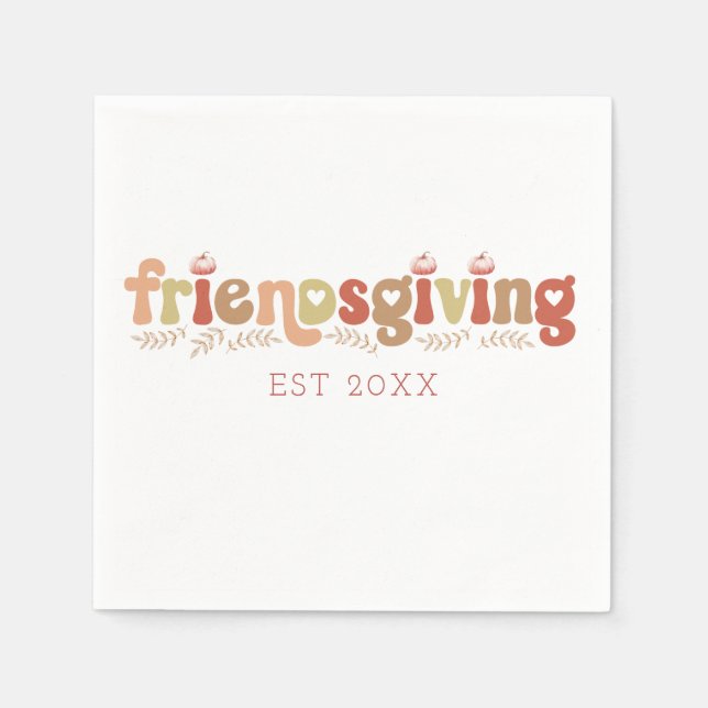 Wassercolor Freundliches Abendessen Napkins Serviette (Vorderseite)