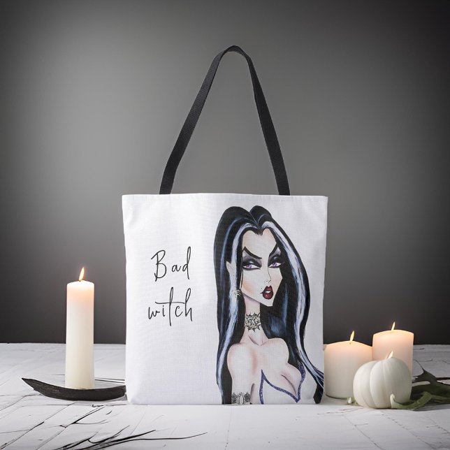 Wassercolor Gothic Bad Witch Halloween Tasche (Von Creator hochgeladen)