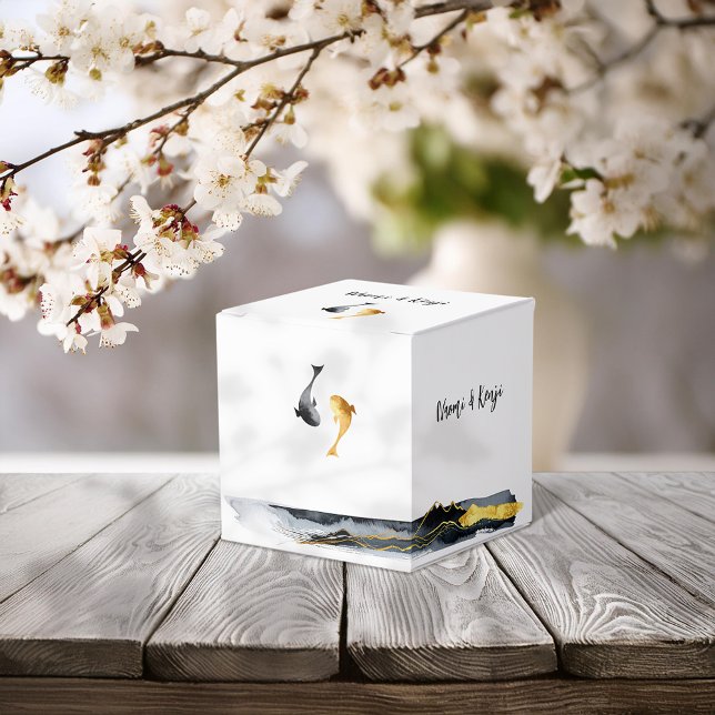 Wassercolor Koi Fish Wedding Geschenkschachtel (Von Creator hochgeladen)