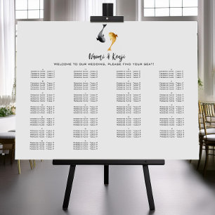 Wassercolor Koi Fish Wedding Poster