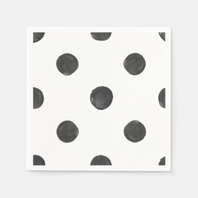 Wassercolor Polka Dot Napkins Serviette (Vorderseite)