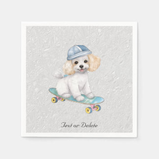 Wassercolor Poodle Napkins Serviette