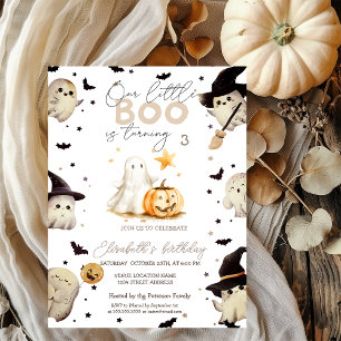 Wassercolor Pumpkin Boo Ghost Halloween Einladung