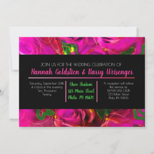 WASSERCOLOR ROSE PINK NEON Weditation Einladung
