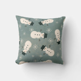 Wassercolor Snowman Pillow Kissen