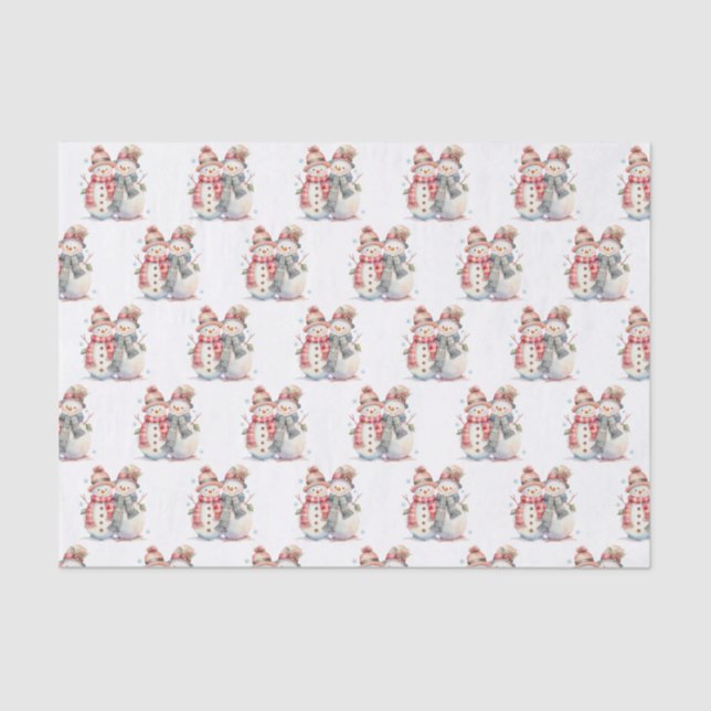 Wassercolor Snowman Seidenpapier (Vorderseite)