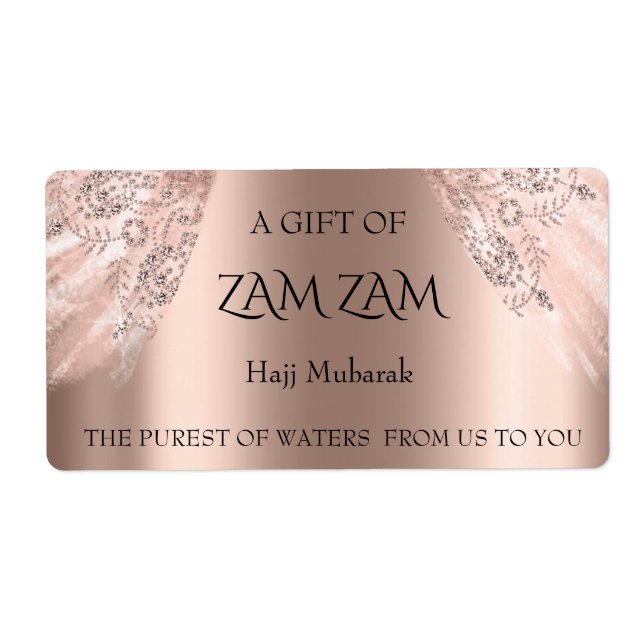 Wasserdekor Gastgeschenk Hochzeit Rose Gold Silber (Vorne)