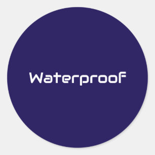 Wasserdicht Blau Weiße Splash Free-Paket Text Runder Aufkleber