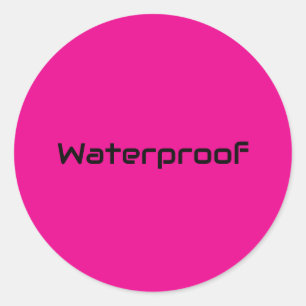 Wasserdicht Hot Pink Spritzwasserfreies Paket Text Runder Aufkleber