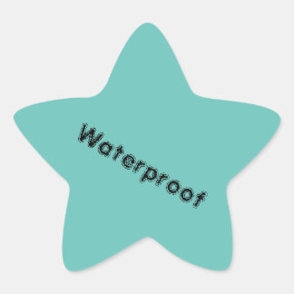 Wasserdicht Text Spritzwasserfrei Paket Türkisblau Stern-Aufkleber