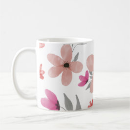 Wasserdichte Blume: Blumenkomplexität Kaffeetasse
